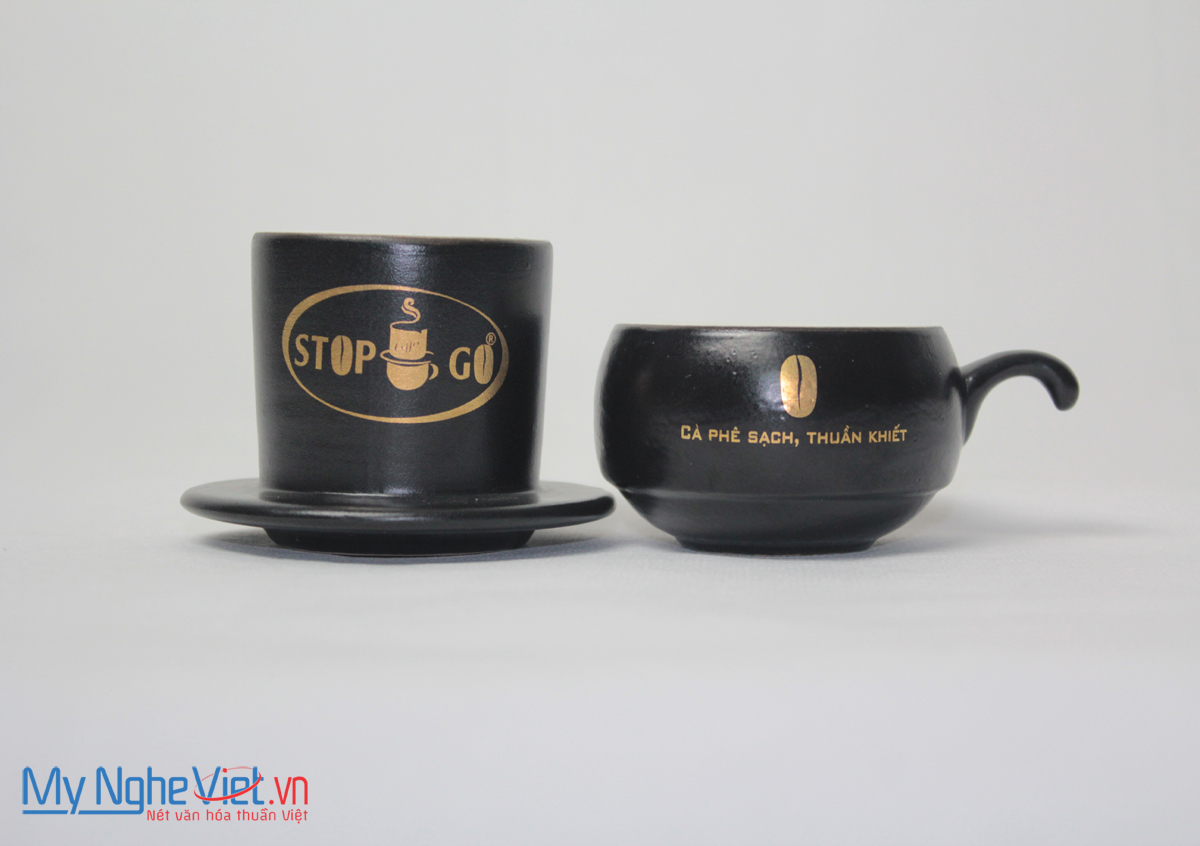 Phin cafe gốm in logo số 6 MNV-CL006